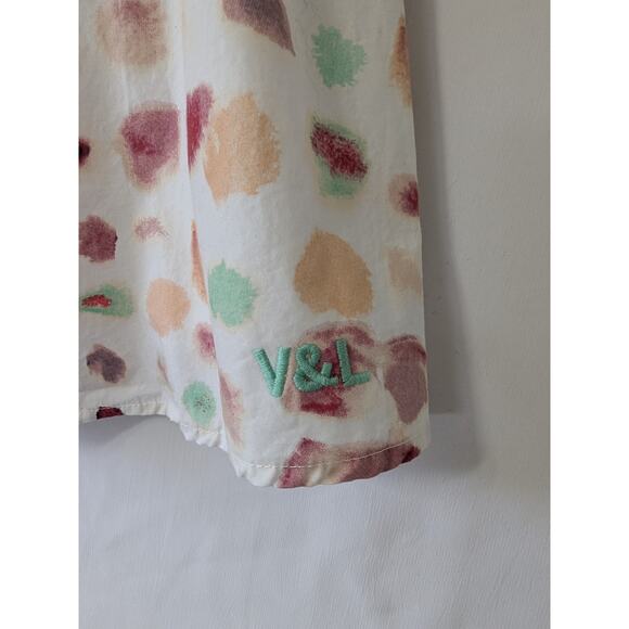 Victorio & Lucchino Mini Skirt Skater Water Color Dots Coquette Size 3 US 6 - Picture 2 of 11